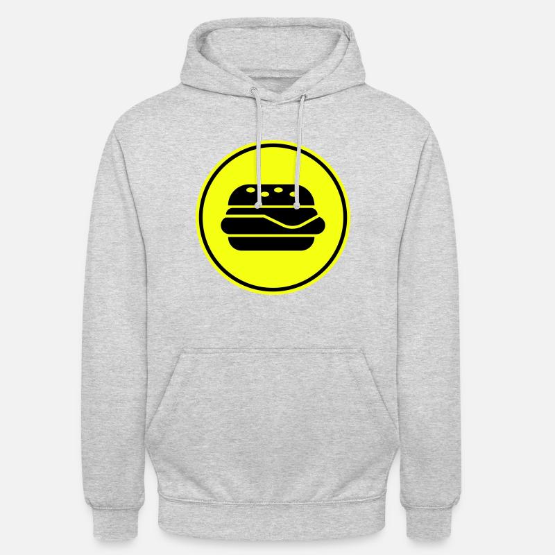 Burger Icon Silhouette - Unisex Hoodie - light heather grey