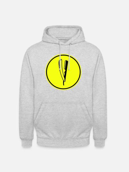 Shave Barber logo icon - Unisex Hoodie - light heather grey