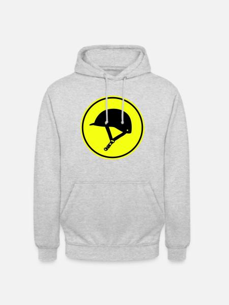 Reiterhut icon - Unisex Hoodie - Hellgrau meliert