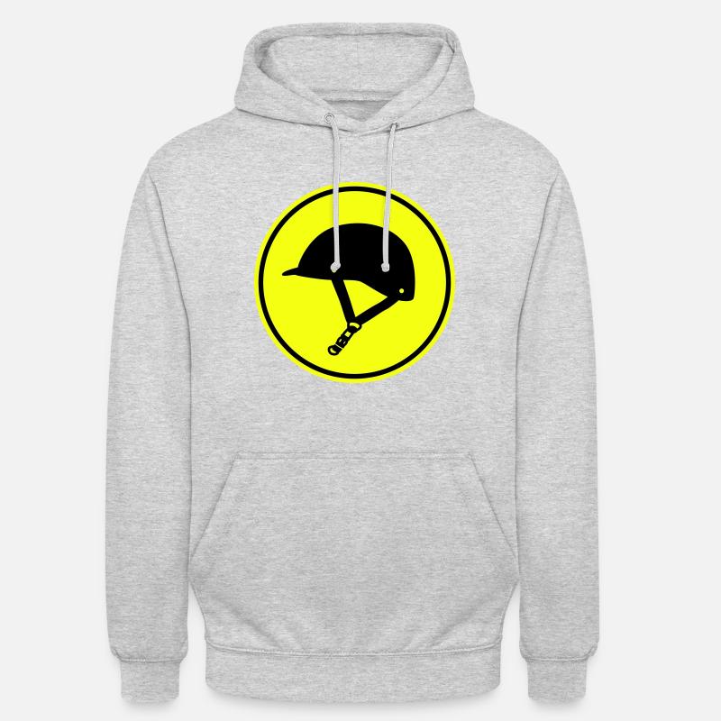 Icône du chapeau équestre - Sweat-shirt à capuche unisexe - gris clair chiné