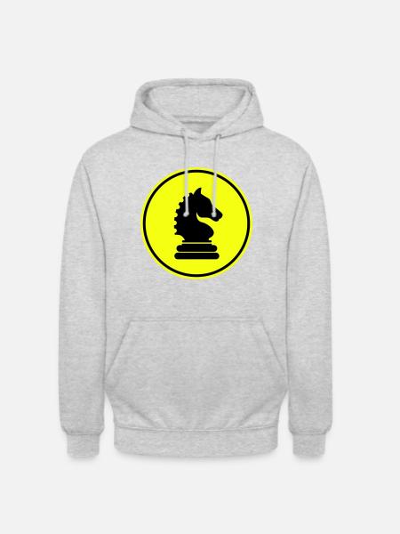 Pferd Schachfigur - Unisex Hoodie - Hellgrau meliert