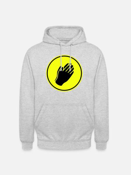 Hands symbol - Unisex Hoodie - light heather grey