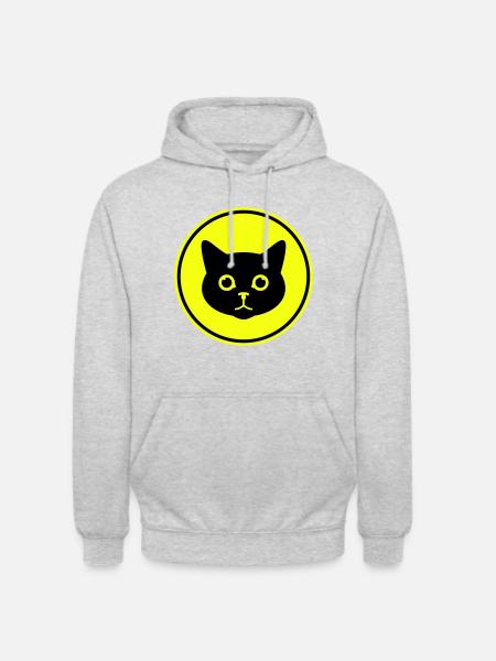 Cat head - Unisex Hoodie - light heather grey
