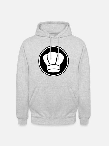 Chef's hat symbol - Unisex Hoodie - light heather grey