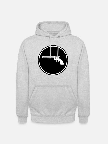 waffe pistole - Unisex Hoodie - Hellgrau meliert