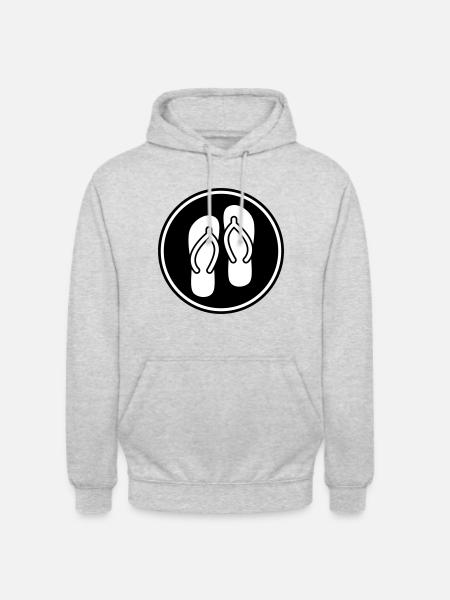 Flip-flops icon - Unisex Hoodie - light heather grey