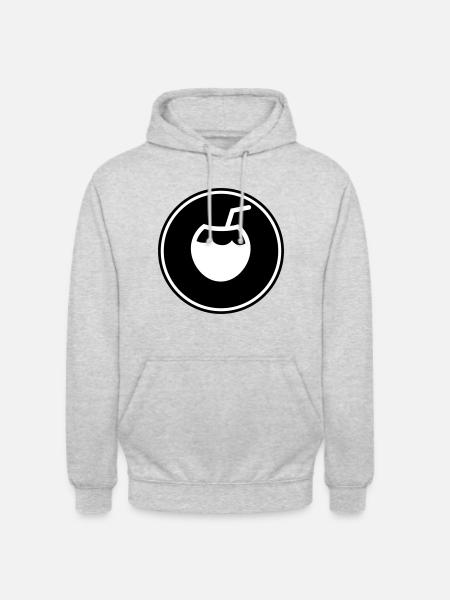 Kokos Icon Symbol - Unisex Hoodie - Hellgrau meliert