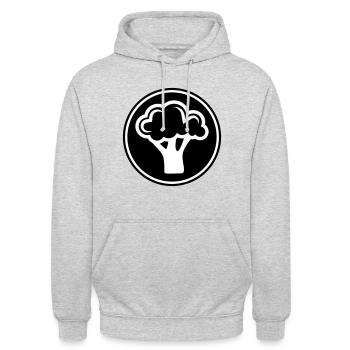Légumes au brocoli - Sweat-shirt à capuche unisexe - gris clair chiné - Devant - Alina (178cm) & Michal (187cm)