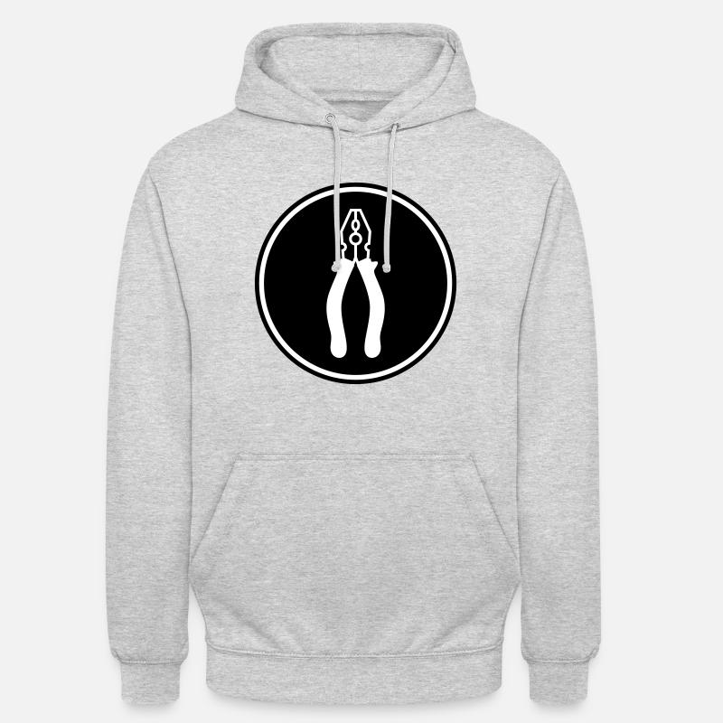 Zange Handwerker - Unisex Hoodie - Hellgrau meliert