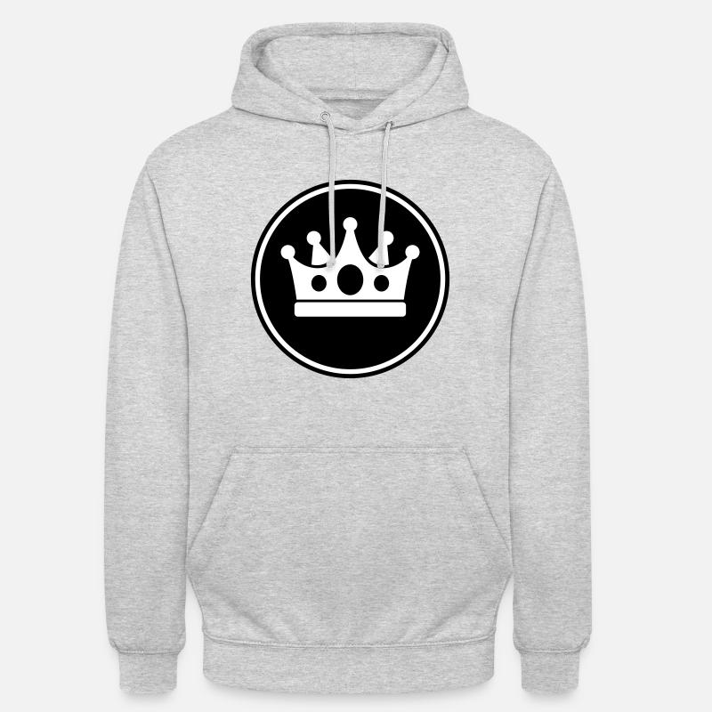 Krone Symbol - Unisex Hoodie - Hellgrau meliert