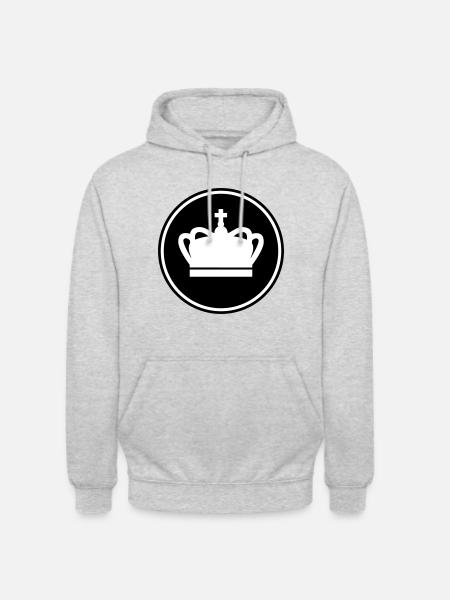 Krone - Unisex Hoodie - Hellgrau meliert