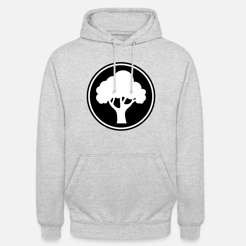 Baum Natur Symbol - Unisex Hoodie - Hellgrau meliert