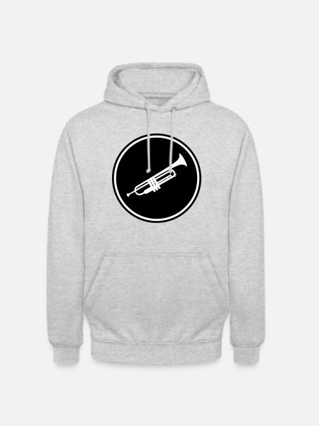 Trompete musik - Unisex Hoodie - Hellgrau meliert