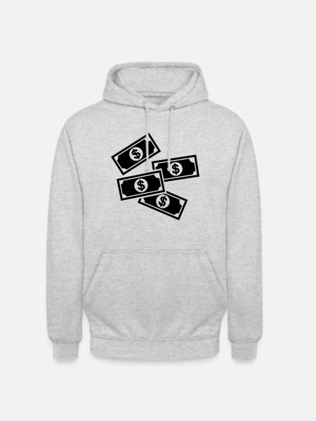 Symbole d’argent liquide - Sweat-shirt à capuche unisexe - gris clair chiné
