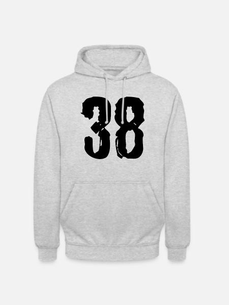 38 Number jersey - Unisex Hoodie - light heather grey