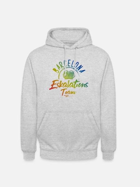 Escalade à Barcelone - Sweat-shirt à capuche unisexe - gris clair chiné