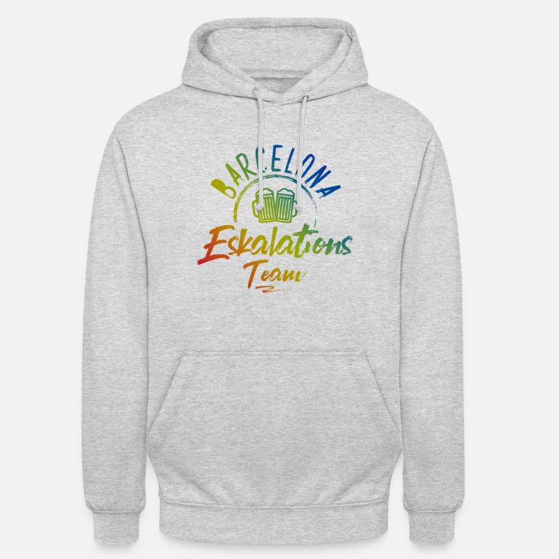 Escalade à Barcelone - Sweat-shirt à capuche unisexe - gris clair chiné