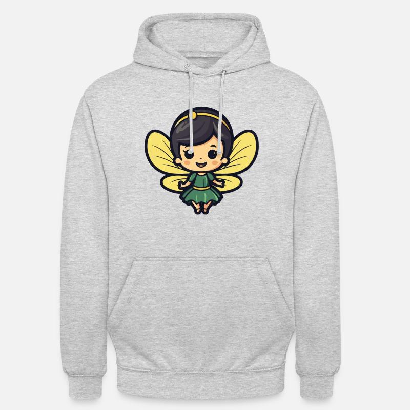 Fée Kawaii Mignon - Sweat-shirt à capuche unisexe - gris clair chiné