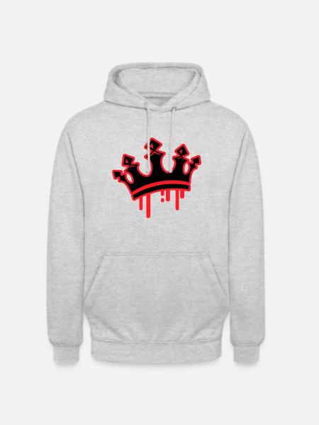 Crown King Symbol - Unisex Hoodie - light heather grey