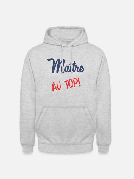 MASTER AT THE TOP - Unisex Hoodie - light heather grey