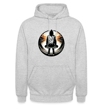 Skater Halfpipe Skateboard Sk8 Board - raffstaff ® - Unisex Hoodie - light heather grey - Front - Alina (178cm) & Michal (187cm)