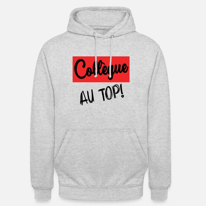 COLLEGUE. DEPART. RETRAITE. EMPLOI. HUMOUR - Sweat-shirt à capuche unisexe - gris clair chiné
