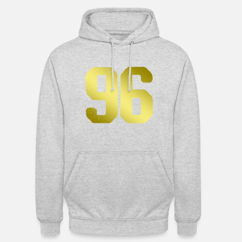 maillot numéro 96 - Sweat-shirt à capuche unisexe - gris clair chiné