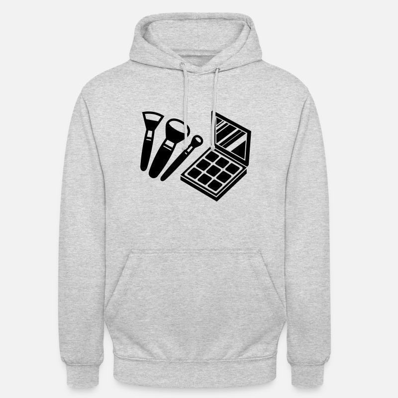 Make Up Kosmetik Icon - Unisex Hoodie - Hellgrau meliert