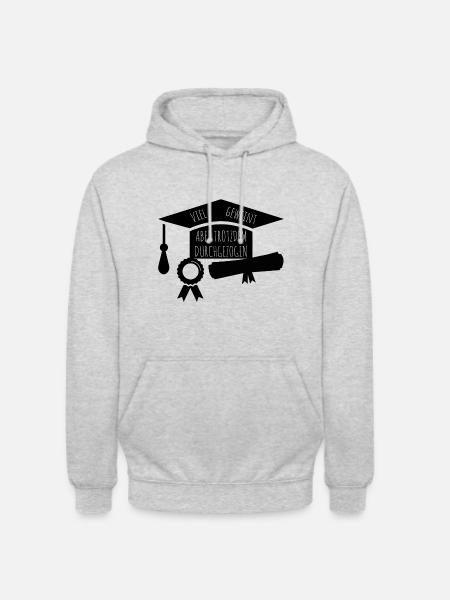 Masterabschluss Master Studium Abschluss - Unisex Hoodie - Hellgrau meliert