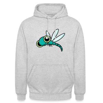 Drachenfliege libelle - Unisex Hoodie - Hellgrau meliert - Vorne - Alina (178cm) & Michal (187cm)