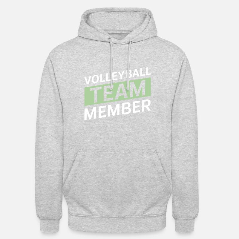Équipe de volleyball - Sweat-shirt à capuche unisexe - gris clair chiné
