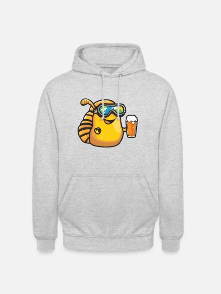 Snail Après Ski Beer Comic - Unisex Hoodie - light heather grey