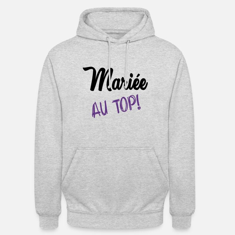 FUTURE MARIEE. EVJF. MARIEE - Sweat-shirt à capuche unisexe - gris clair chiné