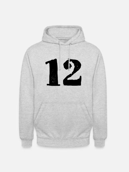 12 number jersey - Unisex Hoodie - light heather grey