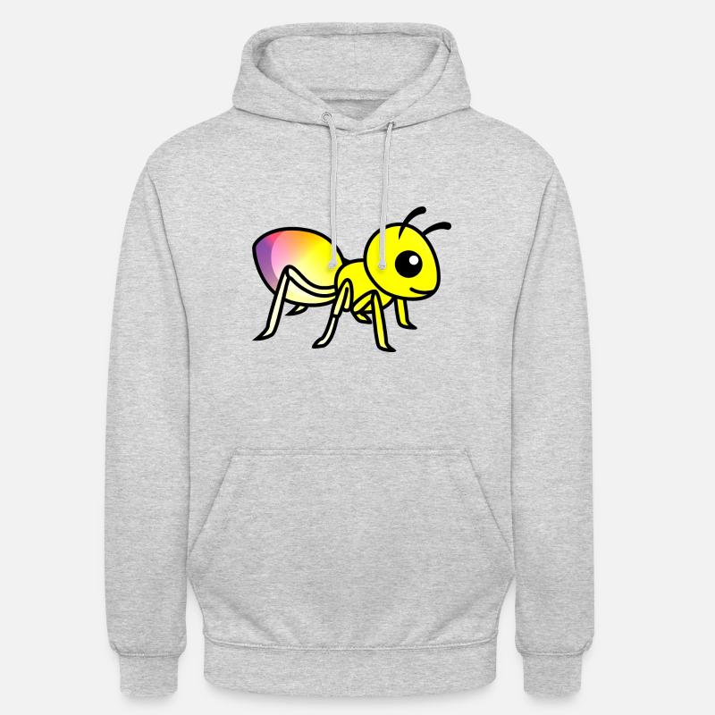 Ameise Comic Tier - Unisex Hoodie - Hellgrau meliert
