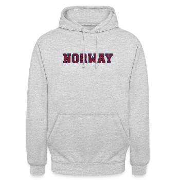 Norway - Unisex Hoodie - light heather grey - Front - Alina (178cm) & Michal (187cm)