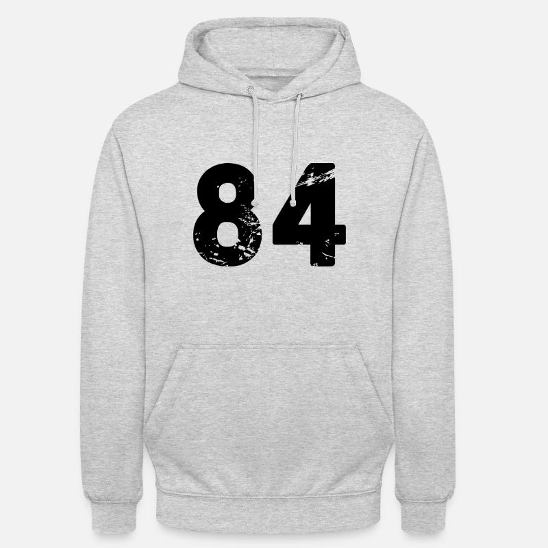 Maillot à 84 numéros - Sweat-shirt à capuche unisexe - gris clair chiné
