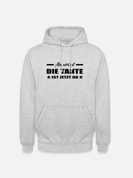 Tante - Unisex Hoodie - Hellgrau meliert