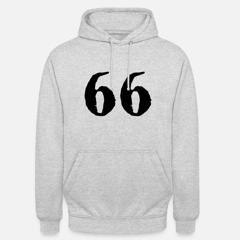 Maillot à 66 numéros - Sweat-shirt à capuche unisexe - gris clair chiné