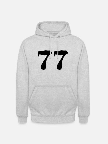 77 Number jersey - Unisex Hoodie - light heather grey