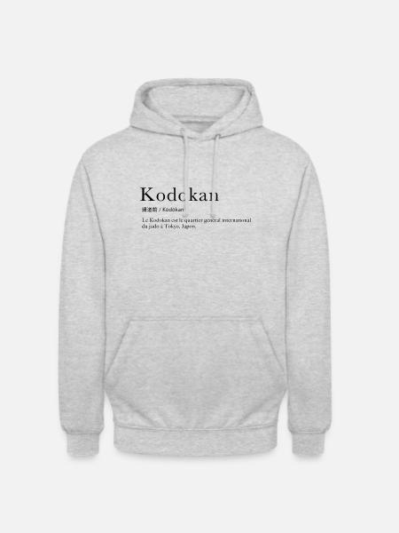kodokan Japon Judo - Sweat-shirt à capuche unisexe - gris clair chiné