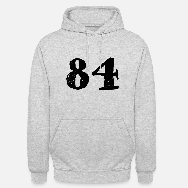 Maillot à 84 numéros - Sweat-shirt à capuche unisexe - gris clair chiné