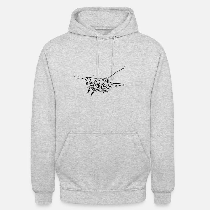 Rochen - Unisex Hoodie - Hellgrau meliert