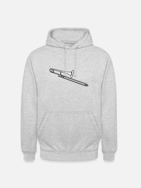 Trombone / trombone / brass instrument - Unisex Hoodie - light heather grey