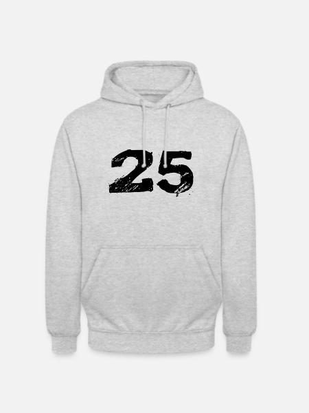 25 Number jersey - Unisex Hoodie - light heather grey