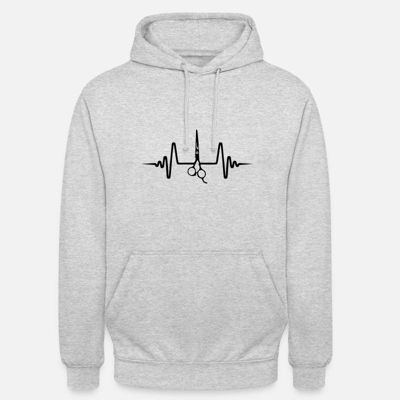 Ciseaux Barber Pulse - Sweat-shirt à capuche unisexe - gris clair chiné