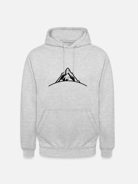 Berge Symbol Mountains - Unisex Hoodie - light heather grey