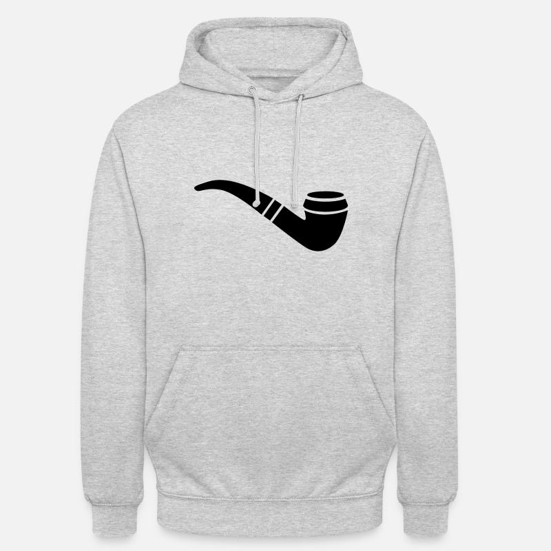 Fumer une pipe - Sweat-shirt à capuche unisexe - gris clair chiné