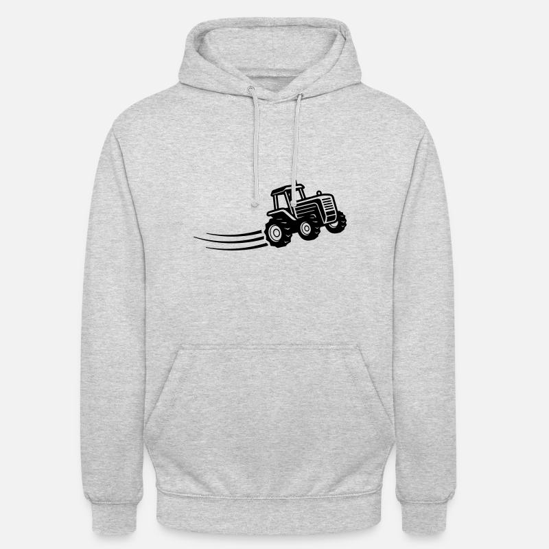 Traktor Farmer Symbol Bauer - Unisex Hoodie - Hellgrau meliert