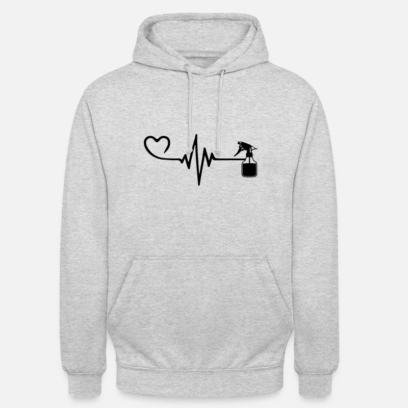 Barber Pulse Heart Love - Unisex Hoodie - light heather grey